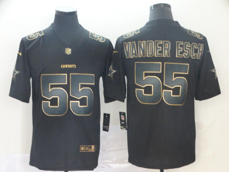 Men Dallas cowboys 55 Vander esch Nike Vapor Limited Black Golden NFL Jerseys